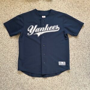Genuine Merchandise Navy Button-Up Baseball Jersey